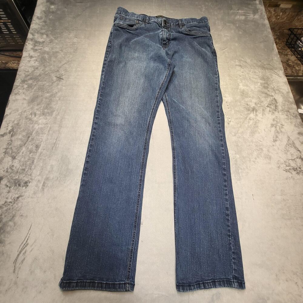 Urbanstar Jeans Mens 38x34 Blue Medium Wash Straight Pockets Stretch Denim